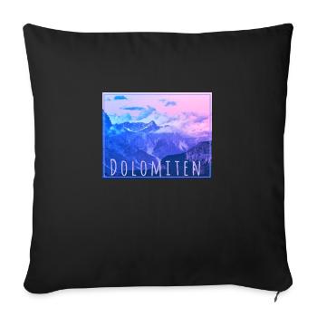 Dolomites,landscape,mountains,mountain,south tyrol, tyrol - Sofa pillowcase 17,3'' x 17,3'' (45 x 45 cm) - black - Front