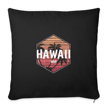 Maui Hawaii Beach Vacation Souvenir - Sofa pillowcase 17,3'' x 17,3'' (45 x 45 cm) - black - Front