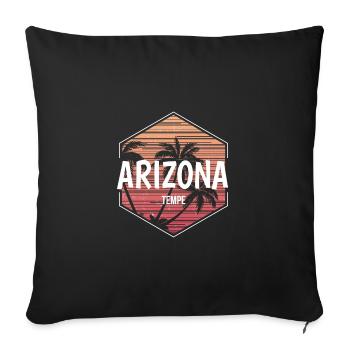 Tempe Arizona Desert Vacation Souvenir - Sofa pillowcase 17,3'' x 17,3'' (45 x 45 cm) - black - Front