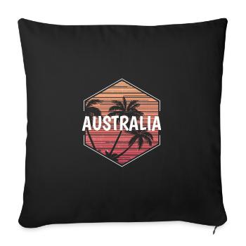 Australia Beach Vacation Souvenir - Sofa pillowcase 17,3'' x 17,3'' (45 x 45 cm) - black - Front