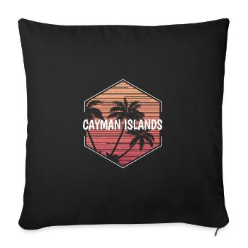 Cayman Islands Beach Vacation Souvenir - Sofa pillowcase 17,3'' x 17,3'' (45 x 45 cm) - black - Front
