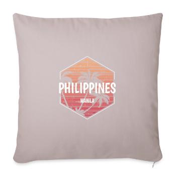 Manila Philippines Beach Vacation Souvenir - Sofa pillowcase 17,3'' x 17,3'' (45 x 45 cm) - light taupe - Front