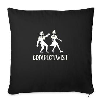 complotwist - Housse de coussin décorative 45 x 45 cm - noir - Devant