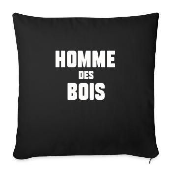 Homme des bois - Housse de coussin décorative 45 x 45 cm - noir - Devant