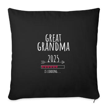 Future Great Grandma 2025 Schwangerschaft - Sofakissenbezug 45 x 45 cm - Schwarz - Vorne
