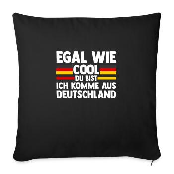 German German Germany - Sofa pillowcase 17,3'' x 17,3'' (45 x 45 cm) - black - Front
