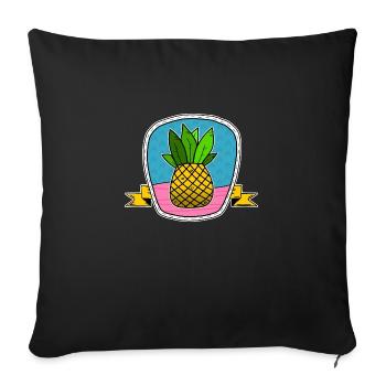 Pineapple Shield - Sofa pillowcase 17,3'' x 17,3'' (45 x 45 cm) - black - Front