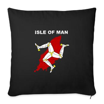 Île de Man Flagge Triskele Drapeau de l’île de Man - Housse de coussin décorative 45 x 45 cm - noir - Devant