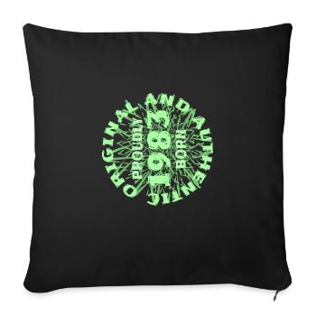 1983 - Sofa pillowcase 17,3'' x 17,3'' (45 x 45 cm) - black - Front