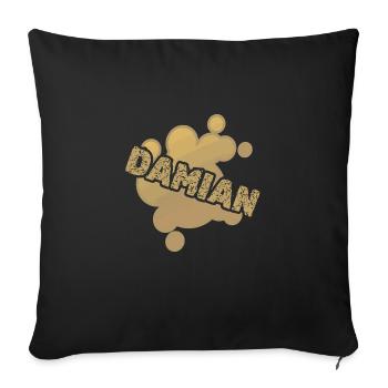 Bébé Damian - Housse de coussin décorative 45 x 45 cm - noir - Devant
