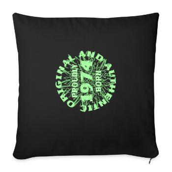 Hobby 1974 - Housse de coussin décorative 45 x 45 cm - noir - Devant
