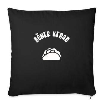 Doner kebab - Housse de coussin décorative 45 x 45 cm - noir - Devant