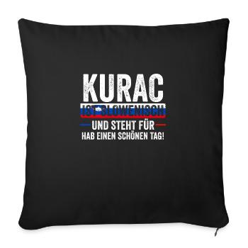 Slovenians Slovenia - Sofa pillowcase 17,3'' x 17,3'' (45 x 45 cm) - black - Front