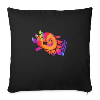 Axolotl - Sofa pillowcase 17,3'' x 17,3'' (45 x 45 cm) - black - Front