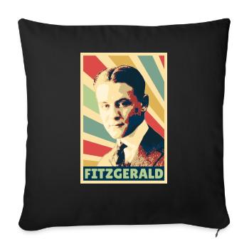 Scott Fitzgerald Vintage Farben - Sofakissenbezug 45 x 45 cm - Schwarz - Vorne