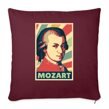 Mozart Vintage Colors - Sofa pillowcase 17,3'' x 17,3'' (45 x 45 cm) - burgundy - Front