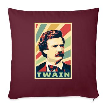 Mark Twain Vintage Colors - Sofa pillowcase 17,3'' x 17,3'' (45 x 45 cm) - burgundy - Front