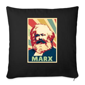 Karl Marx Vintage Colores - Housse de coussin décorative 45 x 45 cm - noir - Devant