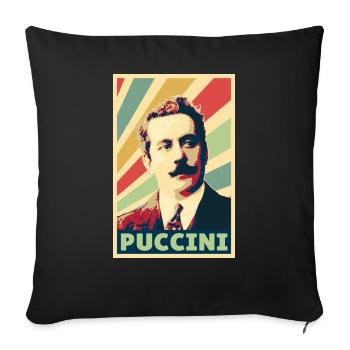 Giacomo Puccini Colores vintage - Housse de coussin décorative 45 x 45 cm - noir - Devant