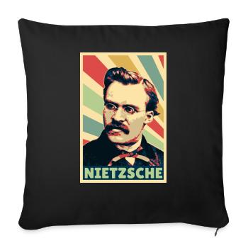 Friedrich Nietzsche Colores vintage - Housse de coussin décorative 45 x 45 cm - noir - Devant