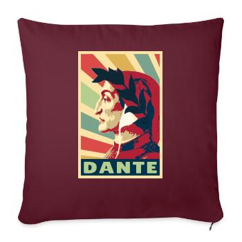 Dante Vintage Farben - Sofakissenbezug 45 x 45 cm - Burgunderrot - Vorne