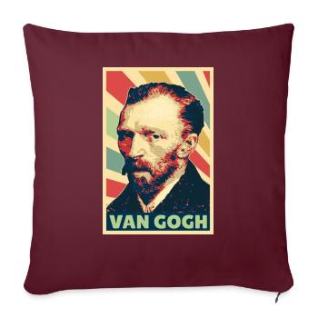 Vincent Van Gogh Vintage Colors - Sofa pillowcase 17,3'' x 17,3'' (45 x 45 cm) - burgundy - Front