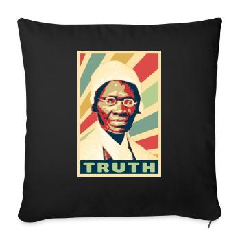 Colores vintage de la verdad de Sojourner - Housse de coussin décorative 45 x 45 cm - noir - Devant