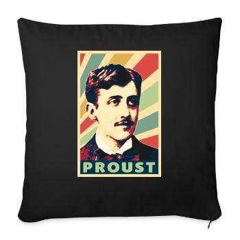 Marcel Proust Vintage Colores - Housse de coussin décorative 45 x 45 cm - noir - Devant