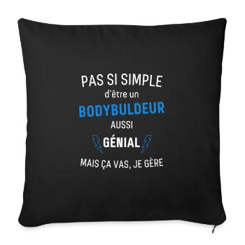 Bodybuldeur Génial - Housse de coussin décorative 45 x 45 cm - noir - Devant