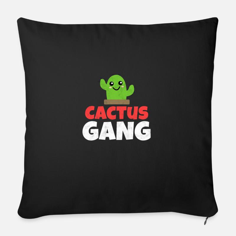 Kaktus Gang Planze Grün Gärtner Geschenk - Sofakissenbezug 45 x 45 cm - Schwarz