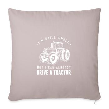 Cadeau de tracteur Farmer Kids · tracteur de conduite - Housse de coussin décorative 45 x 45 cm - taupe clair - Devant