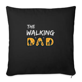 Le papa de la marche - Housse de coussin décorative 45 x 45 cm - noir - Devant