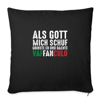 Italie Vaffanculo italien - Housse de coussin décorative 45 x 45 cm - noir - Devant