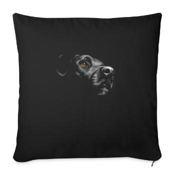 Labrador - Sofa pillowcase 17,3'' x 17,3'' (45 x 45 cm) - black - Front