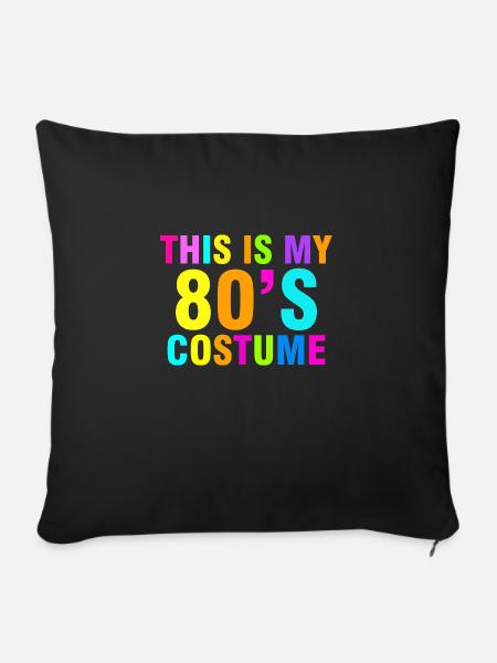 Das ist mein 80er Jahre Retro Vintage 80er Jahre Kostüm - Sofakissenbezug 45 x 45 cm - Schwarz