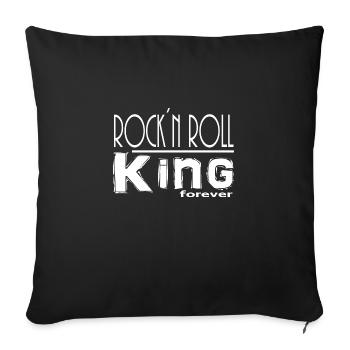 Rock n Roll King - Sofa pillowcase 17,3'' x 17,3'' (45 x 45 cm) - black - Front