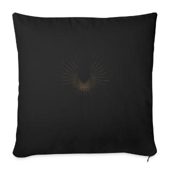 Conception de points abstraits - Housse de coussin décorative 45 x 45 cm - noir - Devant