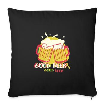 Gutes Bier - Sofakissenbezug 45 x 45 cm - Schwarz - Vorne