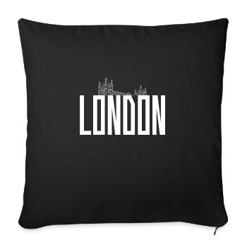 Londre - Sofa pillowcase 17,3'' x 17,3'' (45 x 45 cm) - black - Front