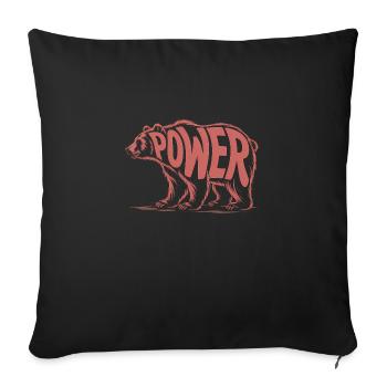 Bear - Cool Animal Logo - Sofa pillowcase 17,3'' x 17,3'' (45 x 45 cm) - black - Front