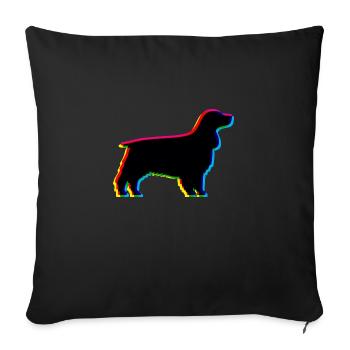 CMYK Deutsch Cocker Spaniel - Sofa pillowcase 17,3'' x 17,3'' (45 x 45 cm) - black - Front