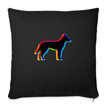 CMYK Dingo - Sofa pillowcase 17,3'' x 17,3'' (45 x 45 cm) - black - Front