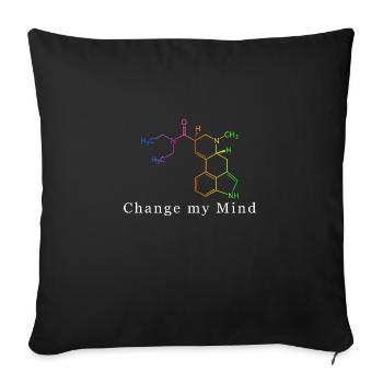 LSD Acid Rave Techno Hippie Psychedelisch - Sofakissenbezug 45 x 45 cm - Schwarz - Vorne