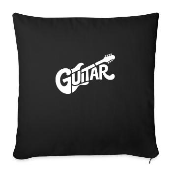 Guitare - Cool Guiratist Music Logo - Housse de coussin décorative 45 x 45 cm - noir - Devant