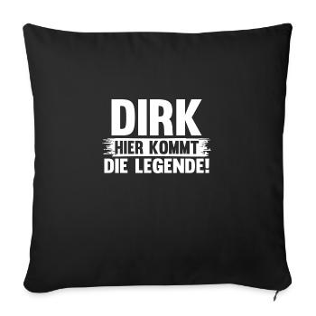 Prénom Dirk - Housse de coussin décorative 45 x 45 cm - noir - Devant