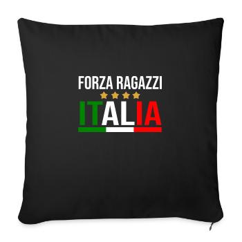 Italia Italian Italian Italy - Sofa pillowcase 17,3'' x 17,3'' (45 x 45 cm) - black - Front