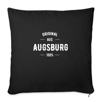 Augsburg - Sofakissenbezug 45 x 45 cm - Schwarz - Vorne