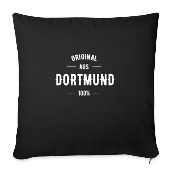 Dortmund - Sofakissenbezug 45 x 45 cm - Schwarz - Vorne