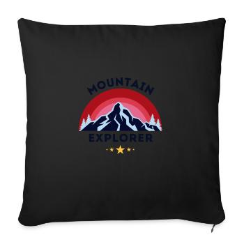 Mountain Explorer 1974 - Sofakissenbezug 45 x 45 cm - Schwarz - Vorne