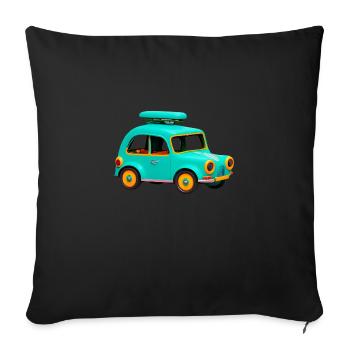 Partir en vacances - Housse de coussin décorative 45 x 45 cm - noir - Devant